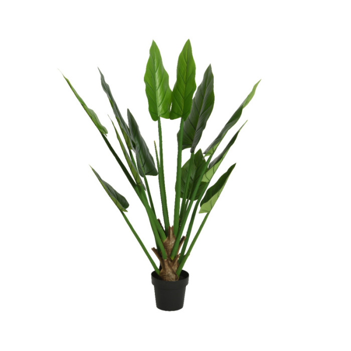 Искусственное растение "Стрелиция" в горшке, пластик, 135 см, зеленый